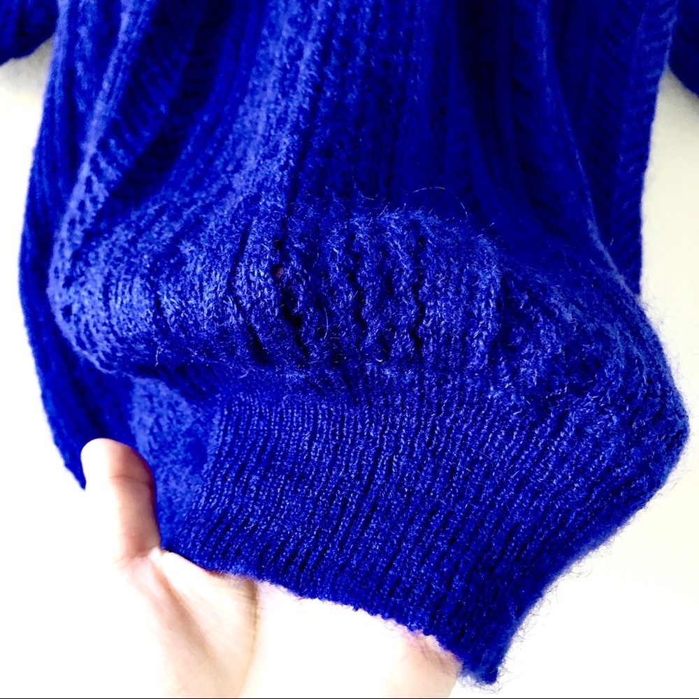 EXPRESS⚡️Open Knit Rib Navy Sweater_XS - Picture 6 of 9